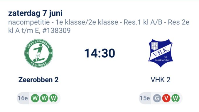 Z2 nacompetitie VHK